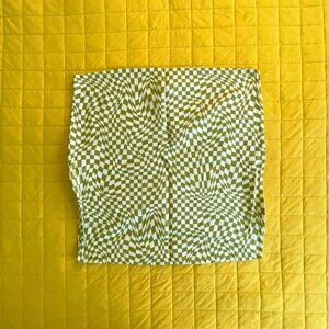 BAGGU Moss Trippy Checker Throw Pillowcase